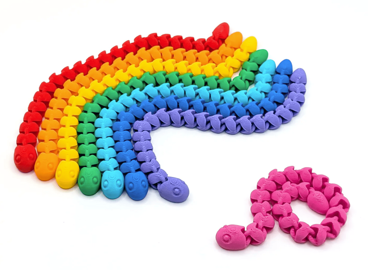 popular 3d printed articulated animals_3_cute snake